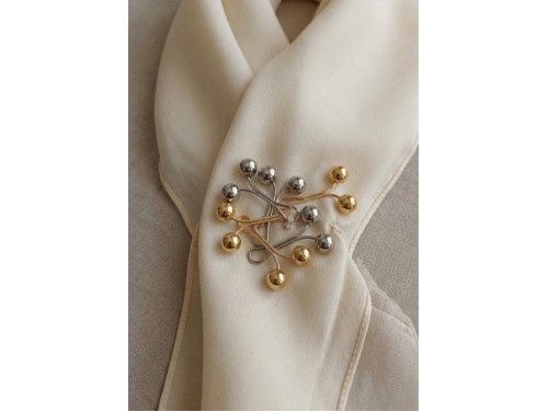 EŞARP KISKAÇ KLİPS 12'Lİ (3183-8) GOLD / SILVER