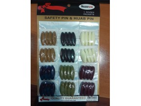 Eşarp İğne Badem 48Ad/Kartela Renkli