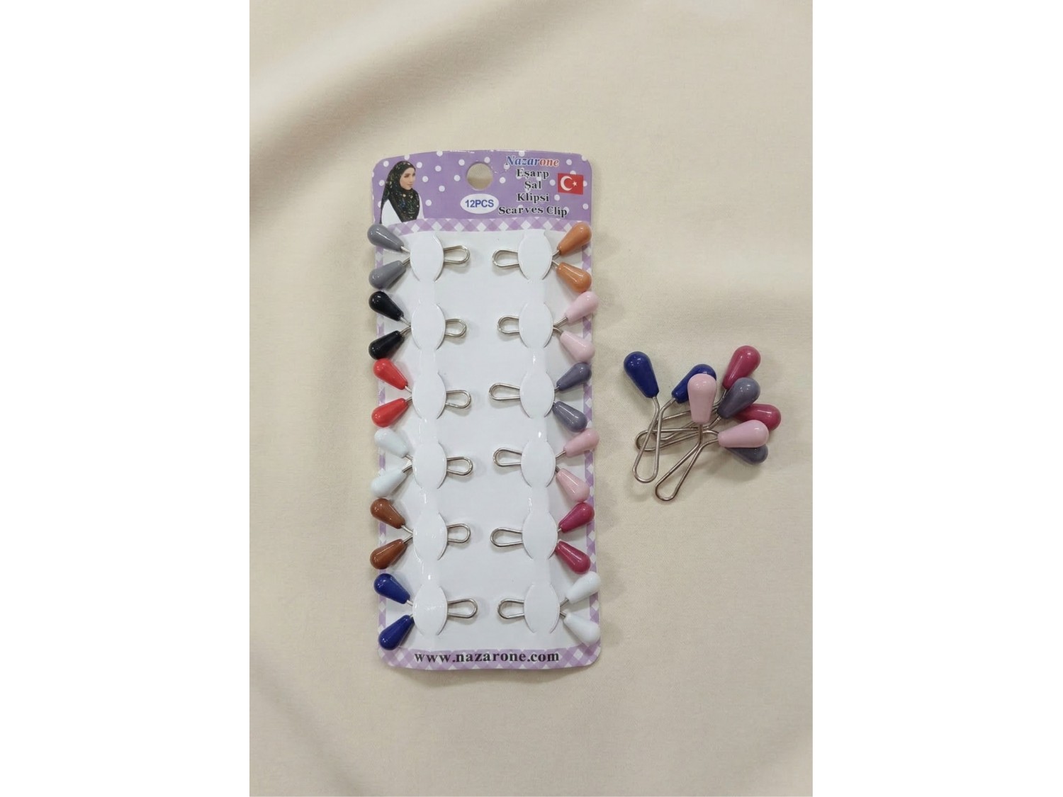 EŞARP KISKAÇ KLİPS 12'Lİ (3183-7)