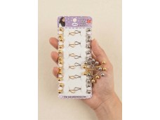 EŞARP KISKAÇ KLİPS 12'Lİ (3183-8) GOLD / SILVER