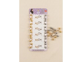 EŞARP KISKAÇ KLİPS 12'Lİ (3183-8) GOLD / SILVER