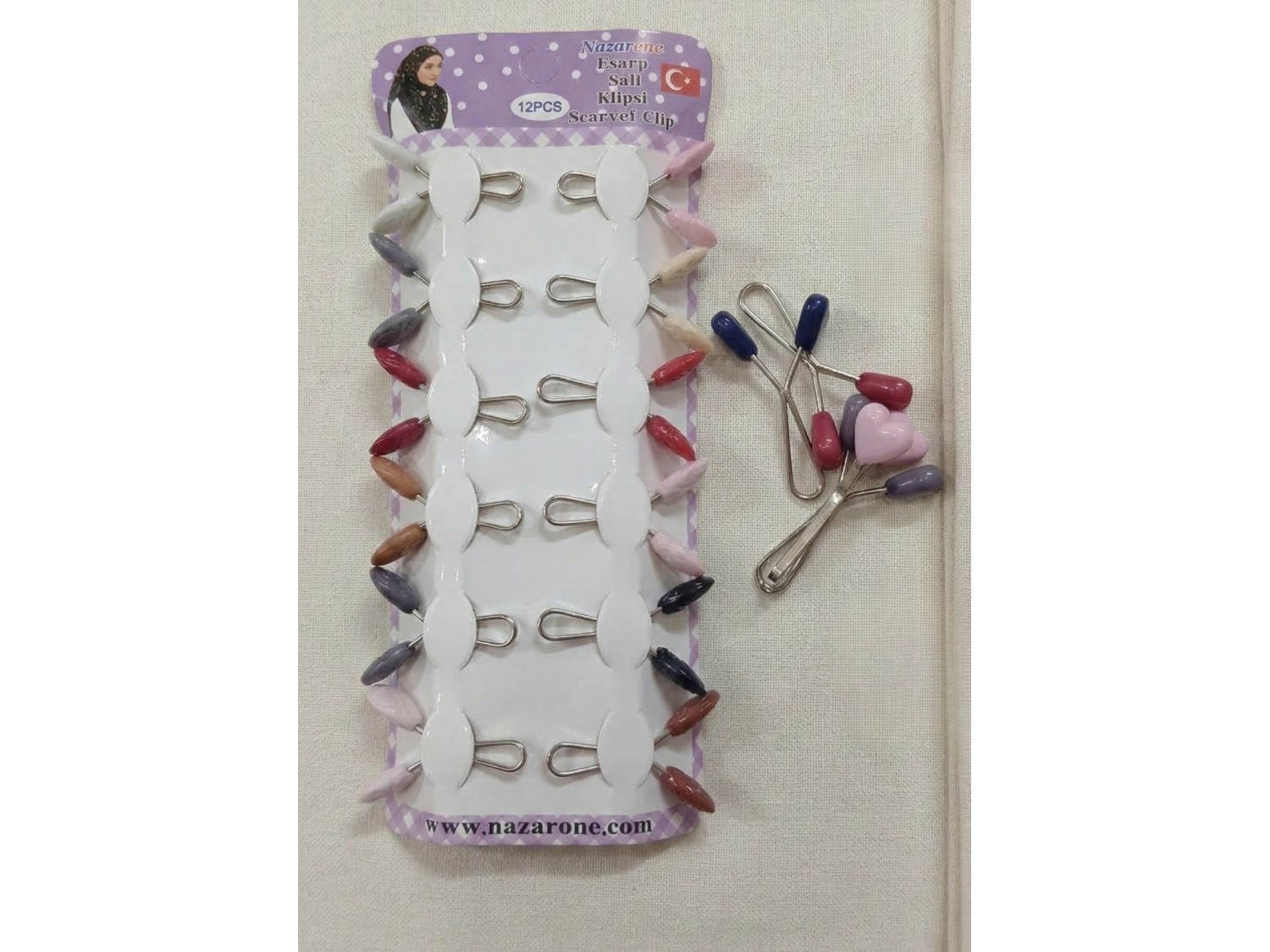 EŞARP KISKAÇ KLİPS 12'Lİ (3183-9) 